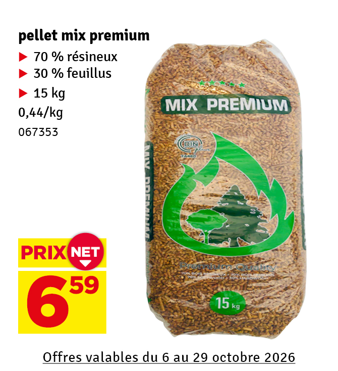 Sac de pellets Mix Premium 15 kg